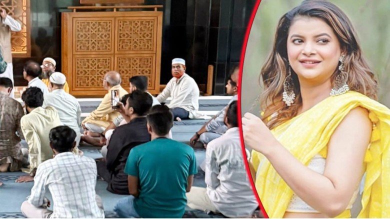 মসজিদে খেজুর ছিটিয়ে  বিয়ে করেছেন শবনম ফারিয়া